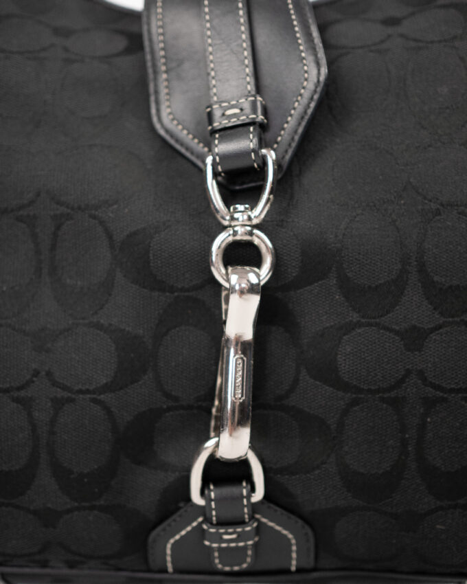 Black Vintage Coach Hamilton Hobo Bag