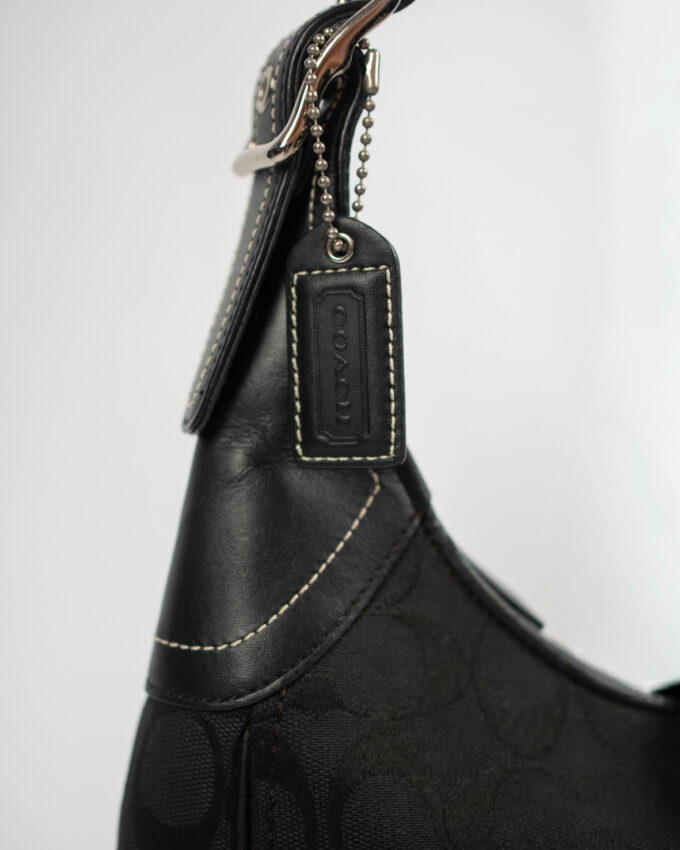 Black Vintage Coach Hamilton Hobo Bag