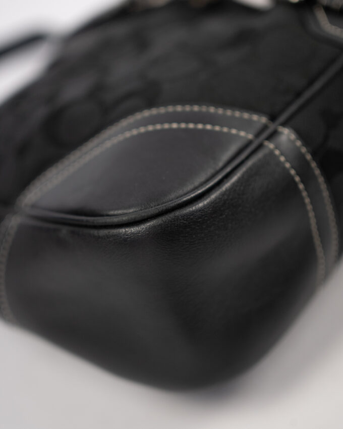 Black Vintage Coach Hamilton Hobo Bag