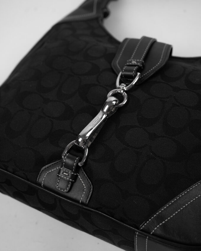Black Vintage Coach Hamilton Hobo Bag