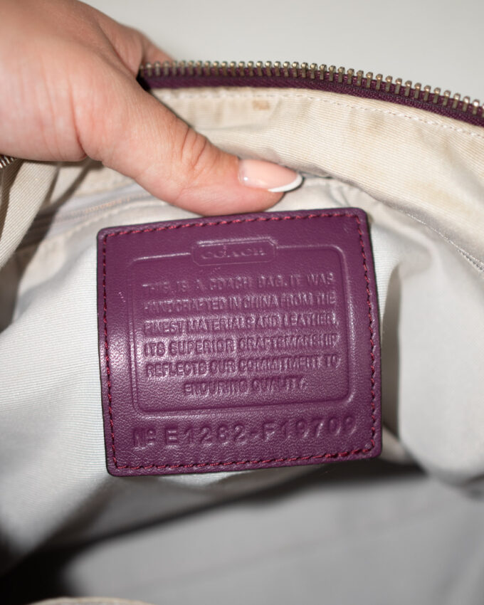 Vintage Coach Plum Soho Patent Leather Bag