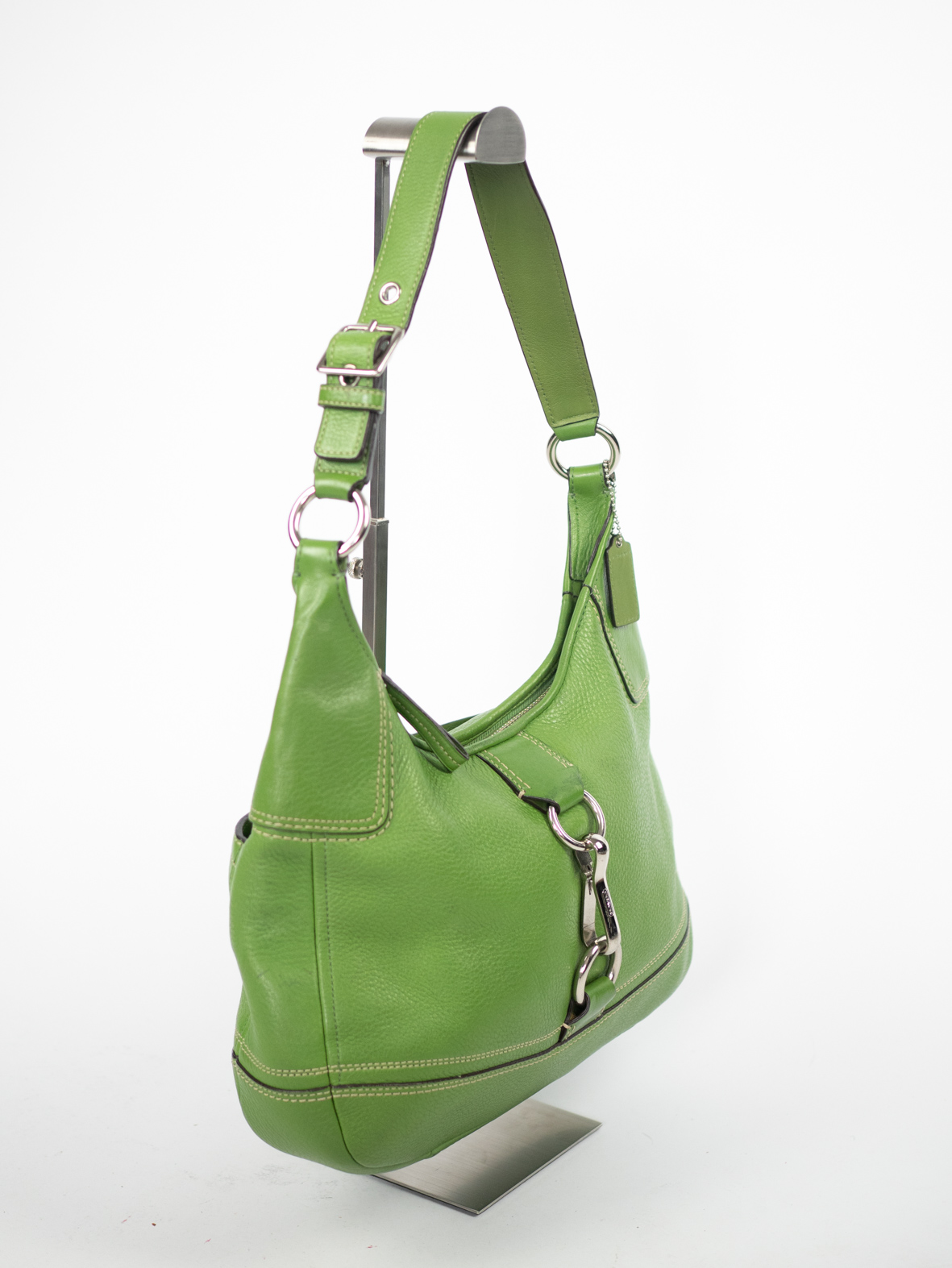 Rare Green Vintage Coach Hamilton Leather Bag - Image 5