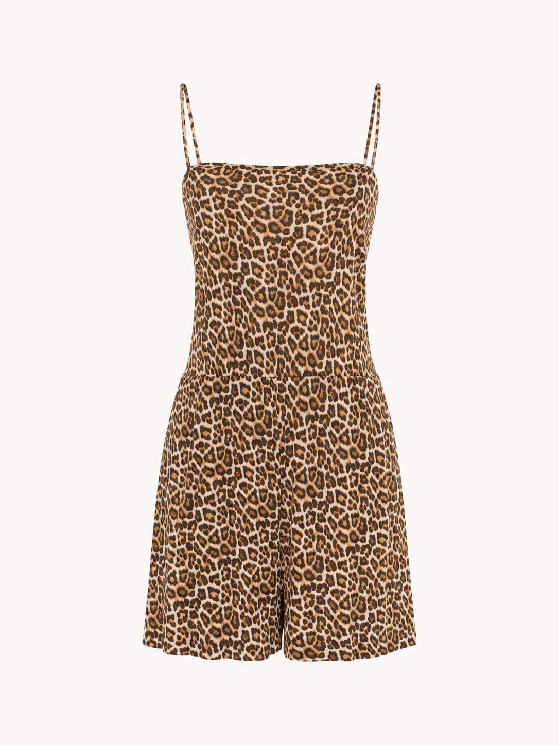 00s Leopard Print Playsuit - S/M