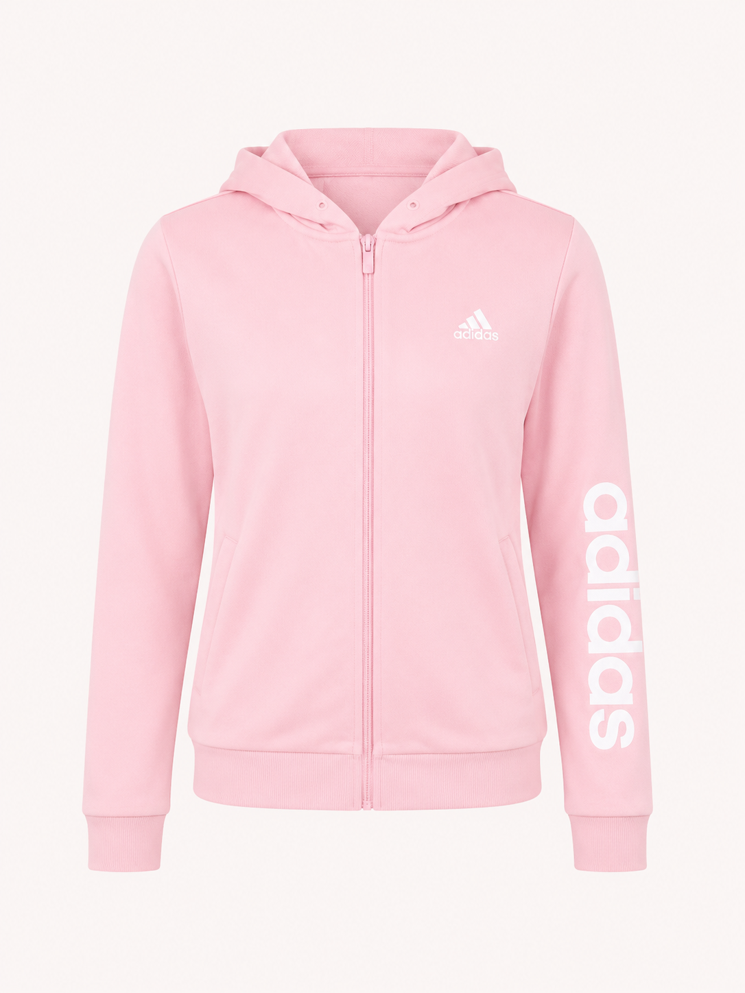 Adidas Soft Pink Zip Hoodie - S/M