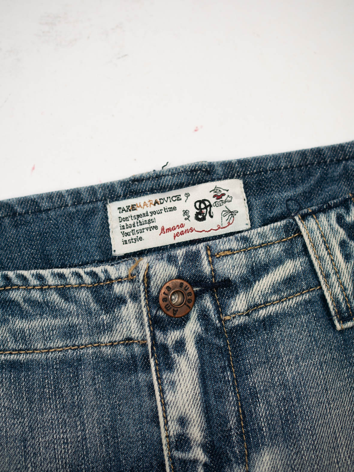 Vintage Denim Mini Skirt – Tamara Jeans – S/M - Image 4