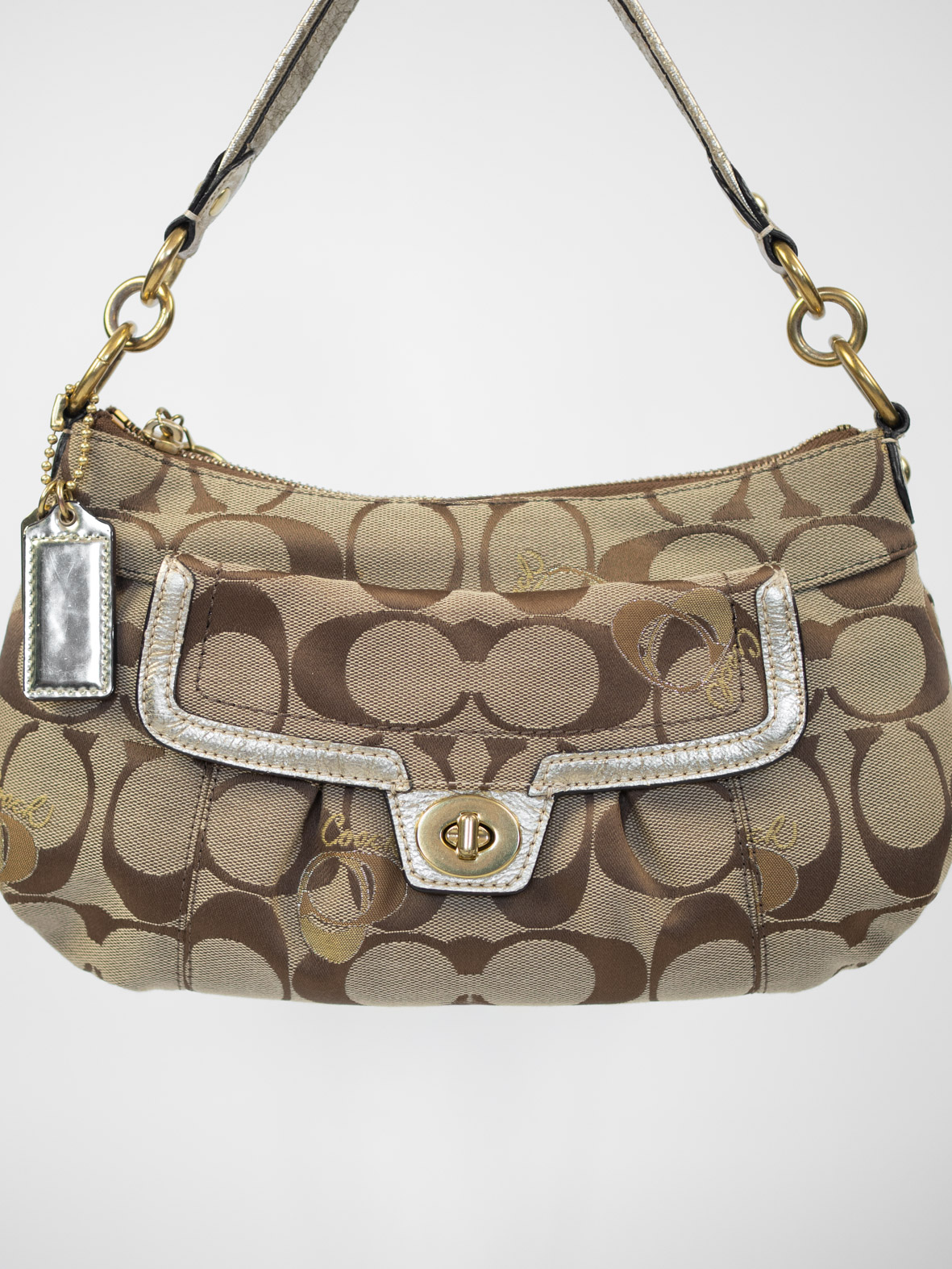 Vintage Coach Poppy Monogram Shoulder Bag - Image 3