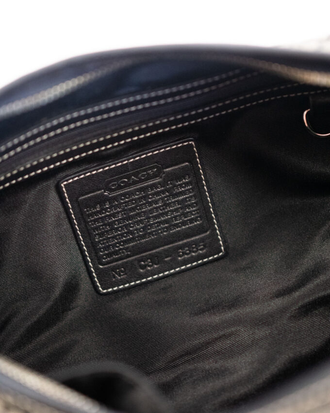 Vintage Coach Black Monogram Hobo Bag