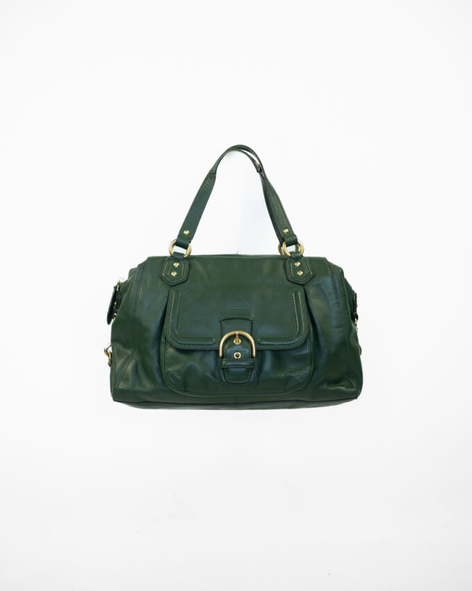 Vintage Coach Pine Green Leather Bag