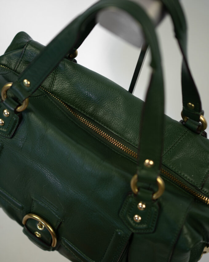 Vintage Coach Pine Green Leather Bag