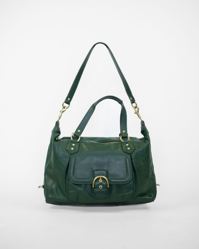 Vintage Coach Pine Green Leather Bag