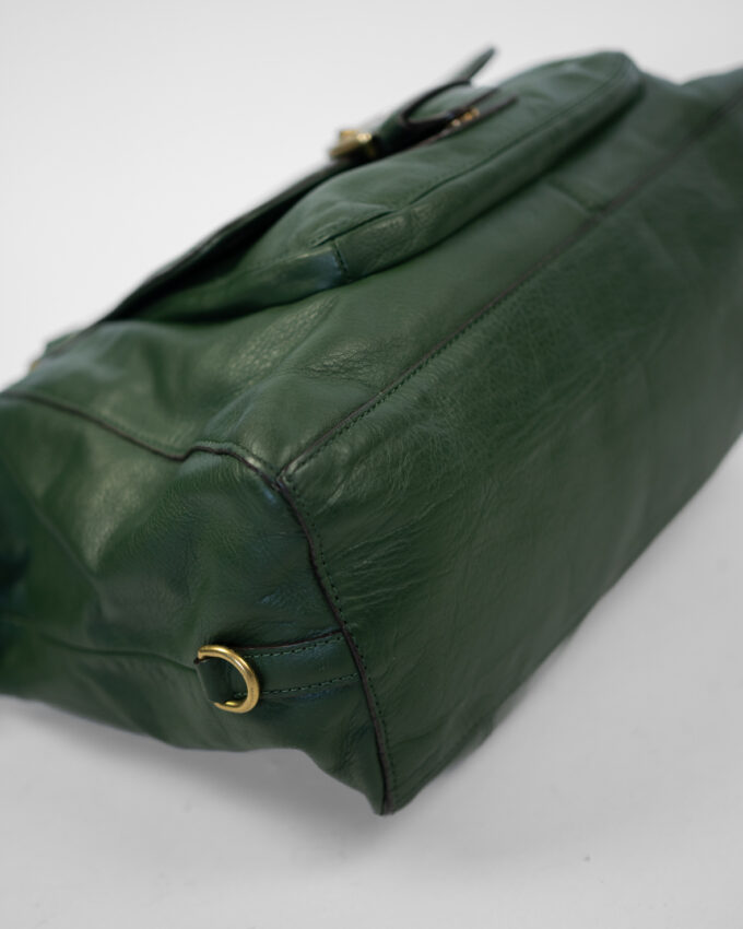 Vintage Coach Pine Green Leather Bag