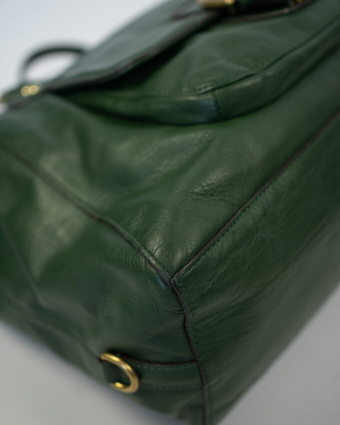 Vintage Coach Pine Green Leather Bag