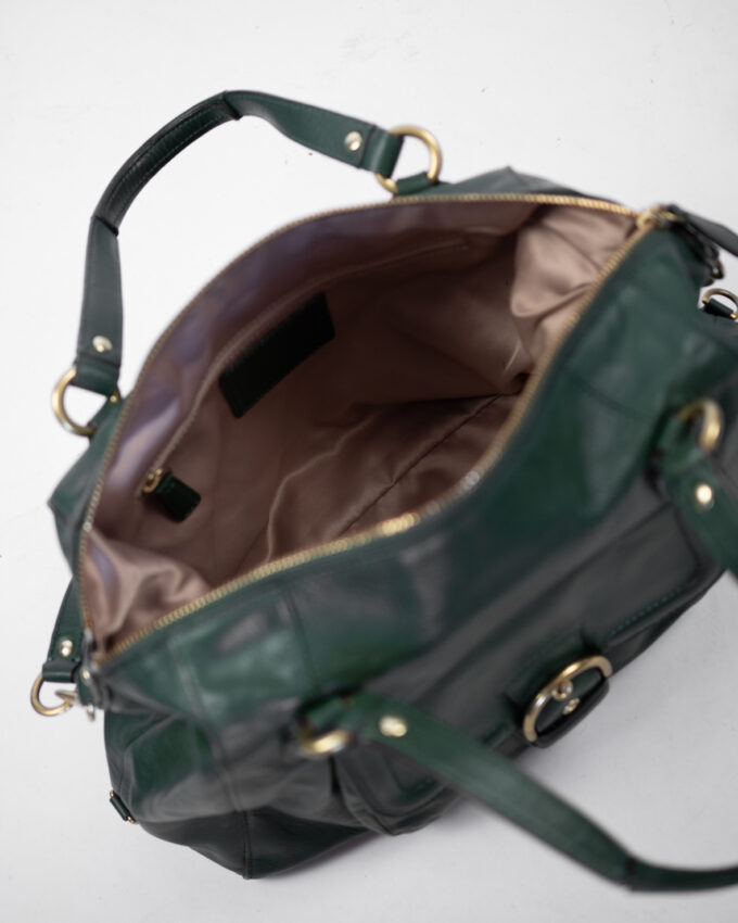 Vintage Coach Pine Green Leather Bag