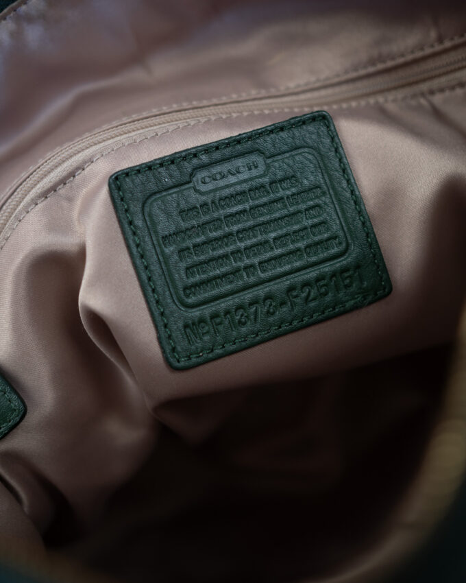 Vintage Coach Pine Green Leather Bag