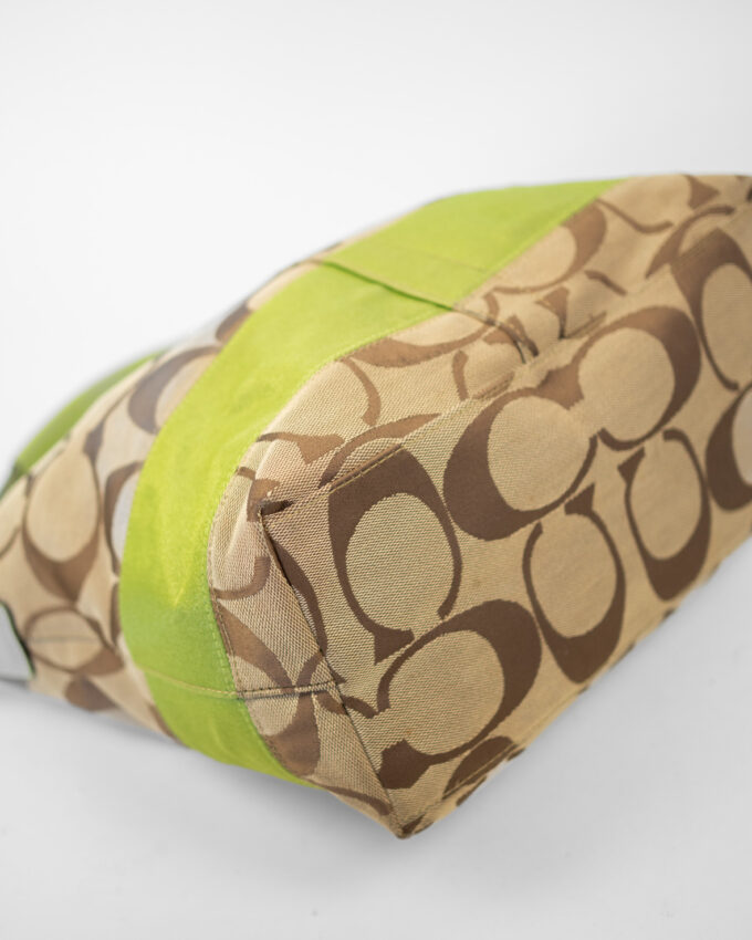 Vintage Coach Monogram Shoulder Bag – Green Details