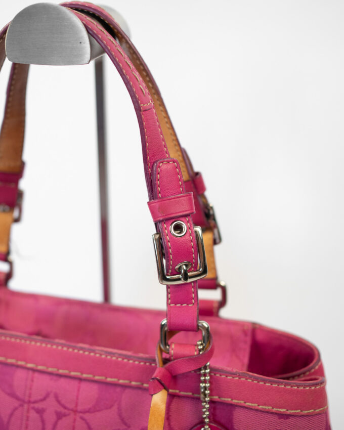 Vintage Coach Pink Signature Tote