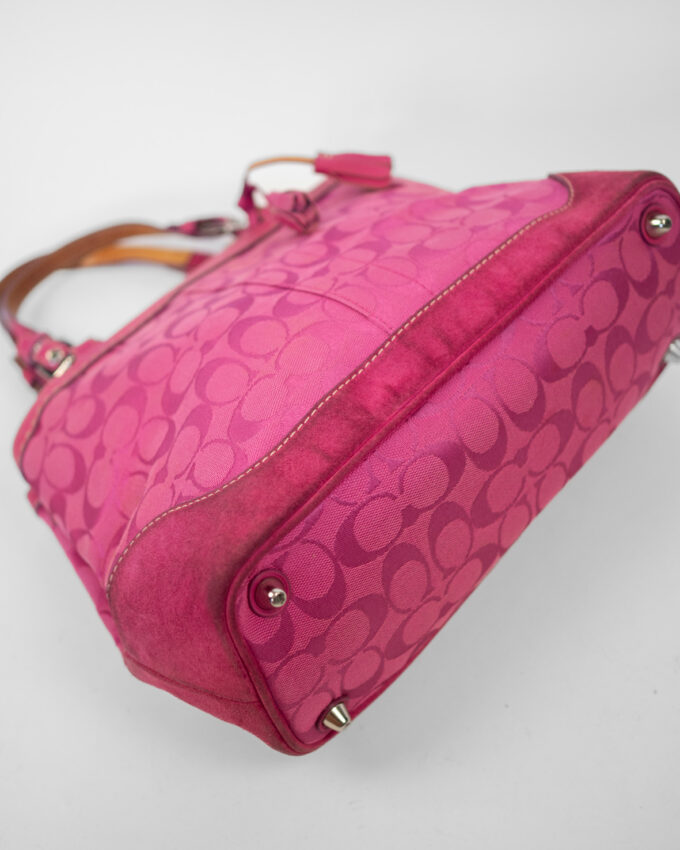 Vintage Coach Pink Signature Tote