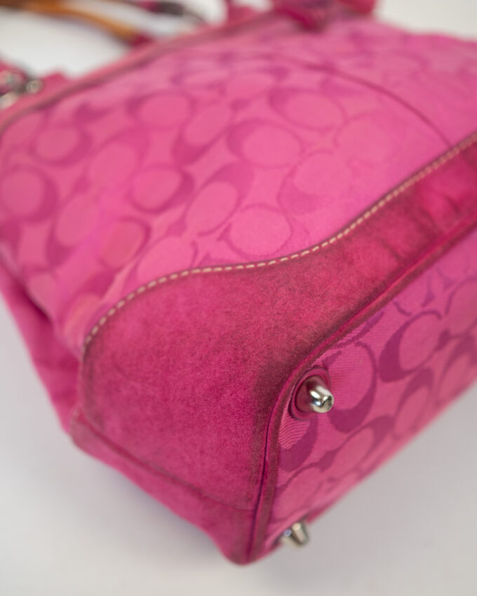 Vintage Coach Pink Signature Tote