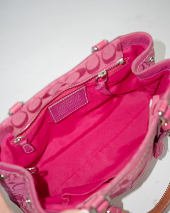 Vintage Coach Pink Signature Tote
