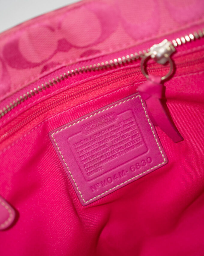 Vintage Coach Pink Signature Tote