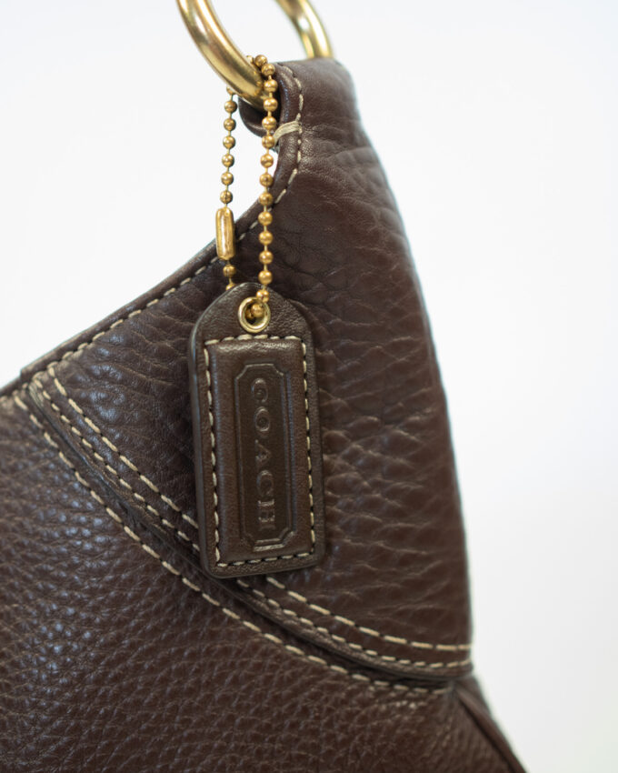 Vintage Coach Brown Leather Shoulder Bag