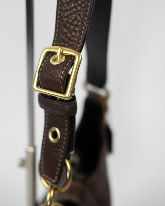 Vintage Coach Brown Leather Shoulder Bag