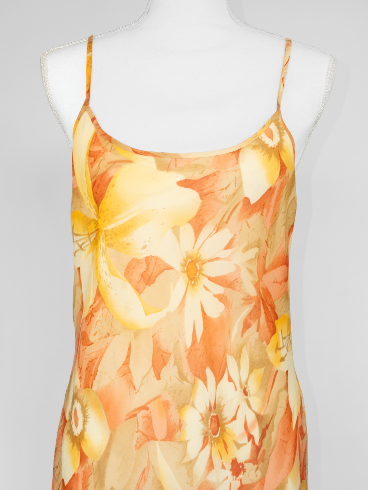 Vintage Floral Midi Dress - M - Image 2