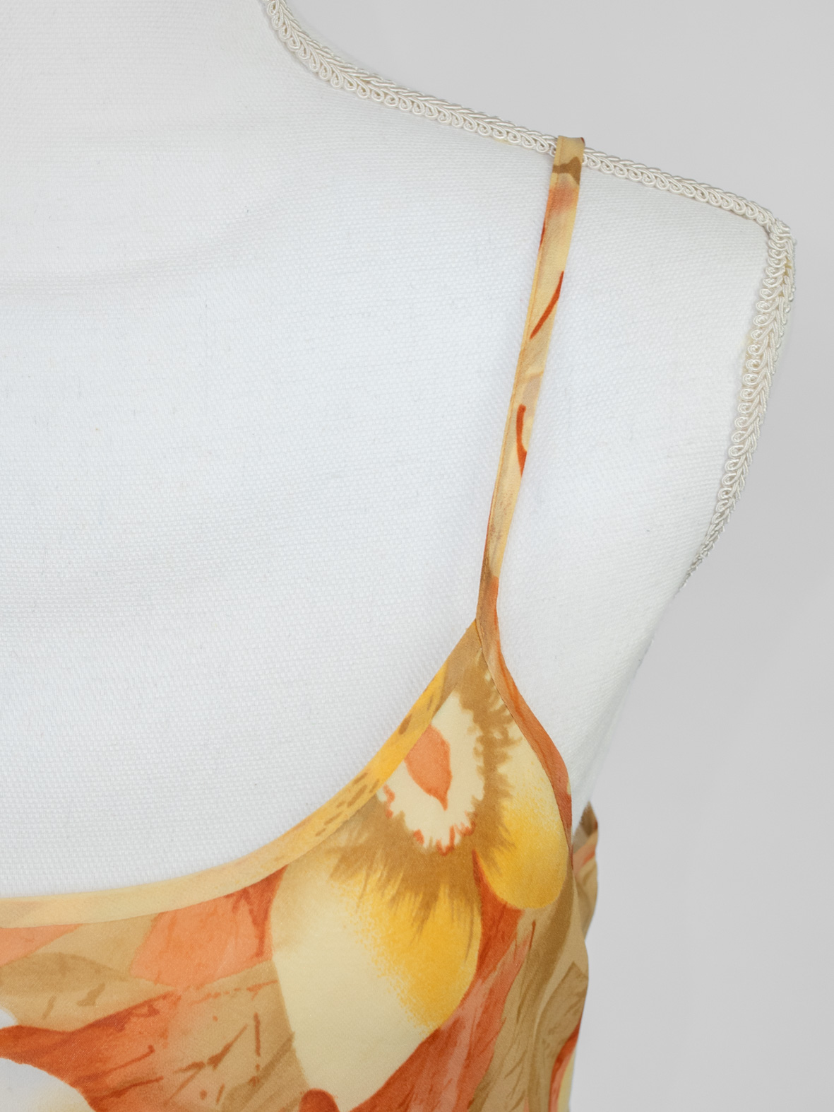 Vintage Floral Midi Dress - M - Image 3