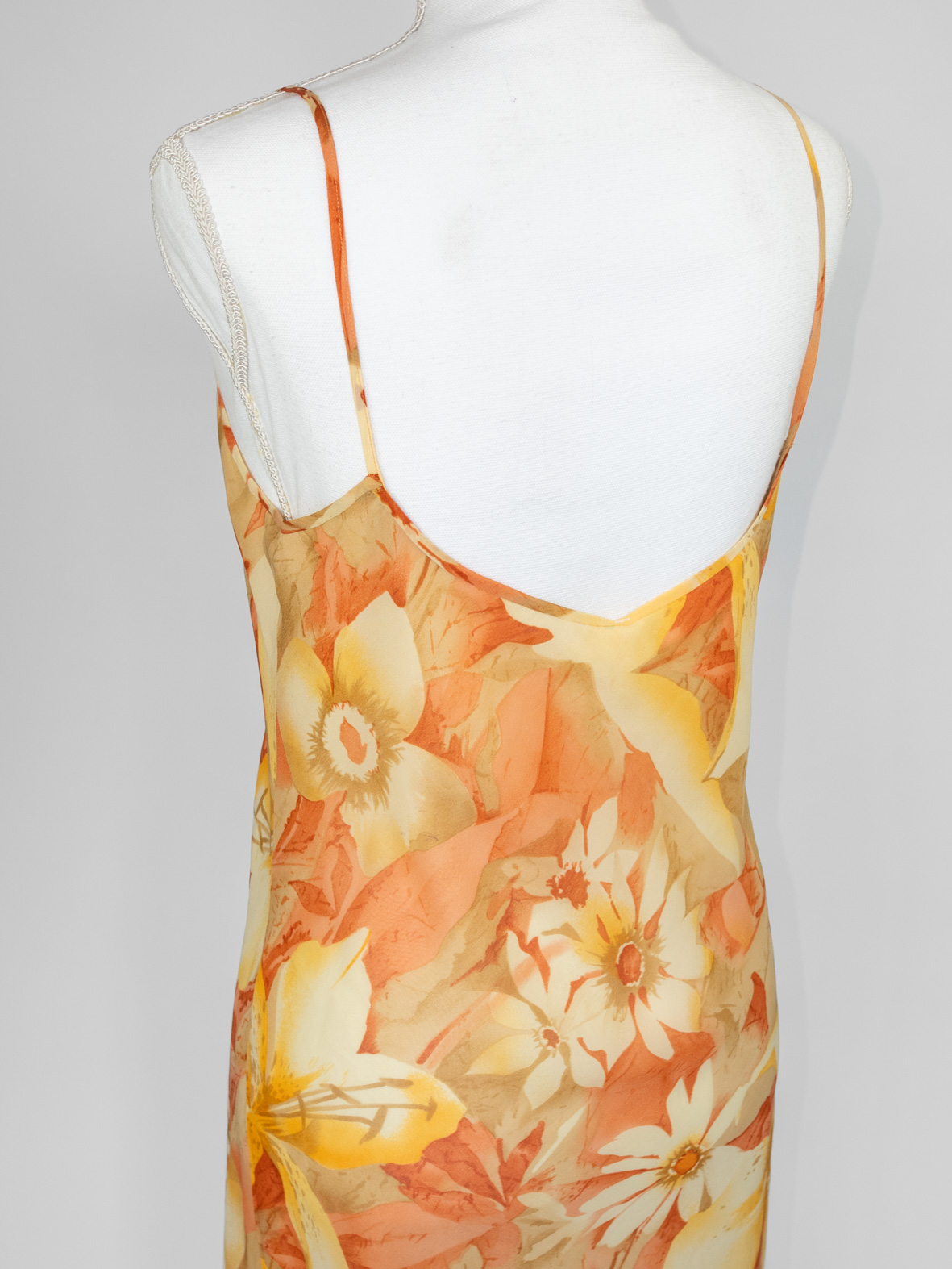 Vintage Floral Midi Dress - M - Image 4