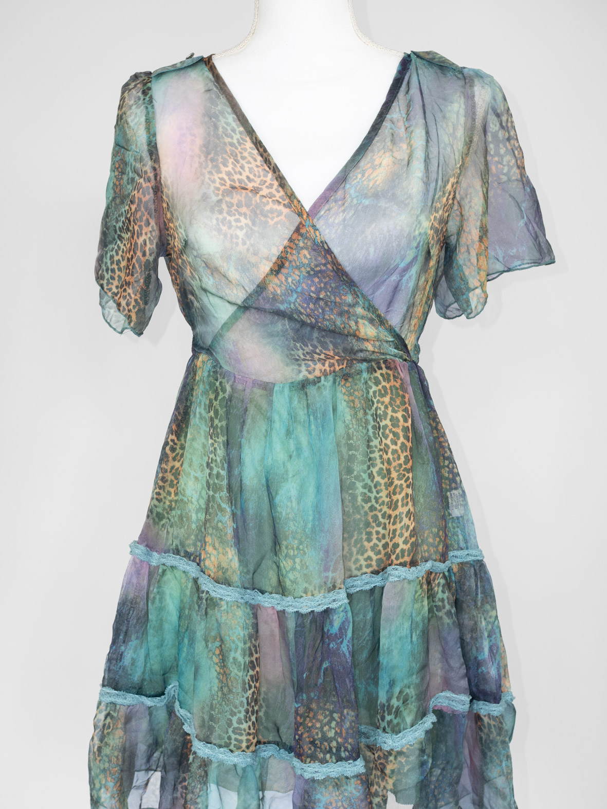 Vintage Silk Blend Dress - S - Image 2