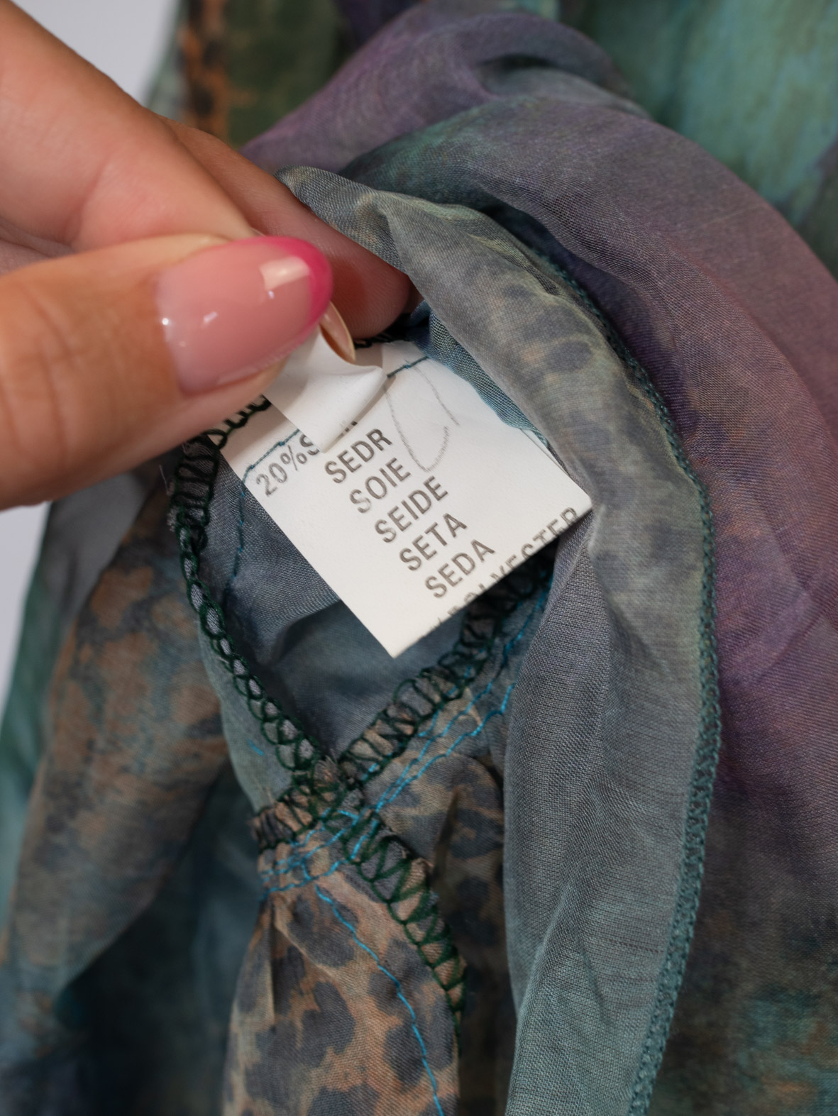 Vintage Silk Blend Dress - S - Image 6