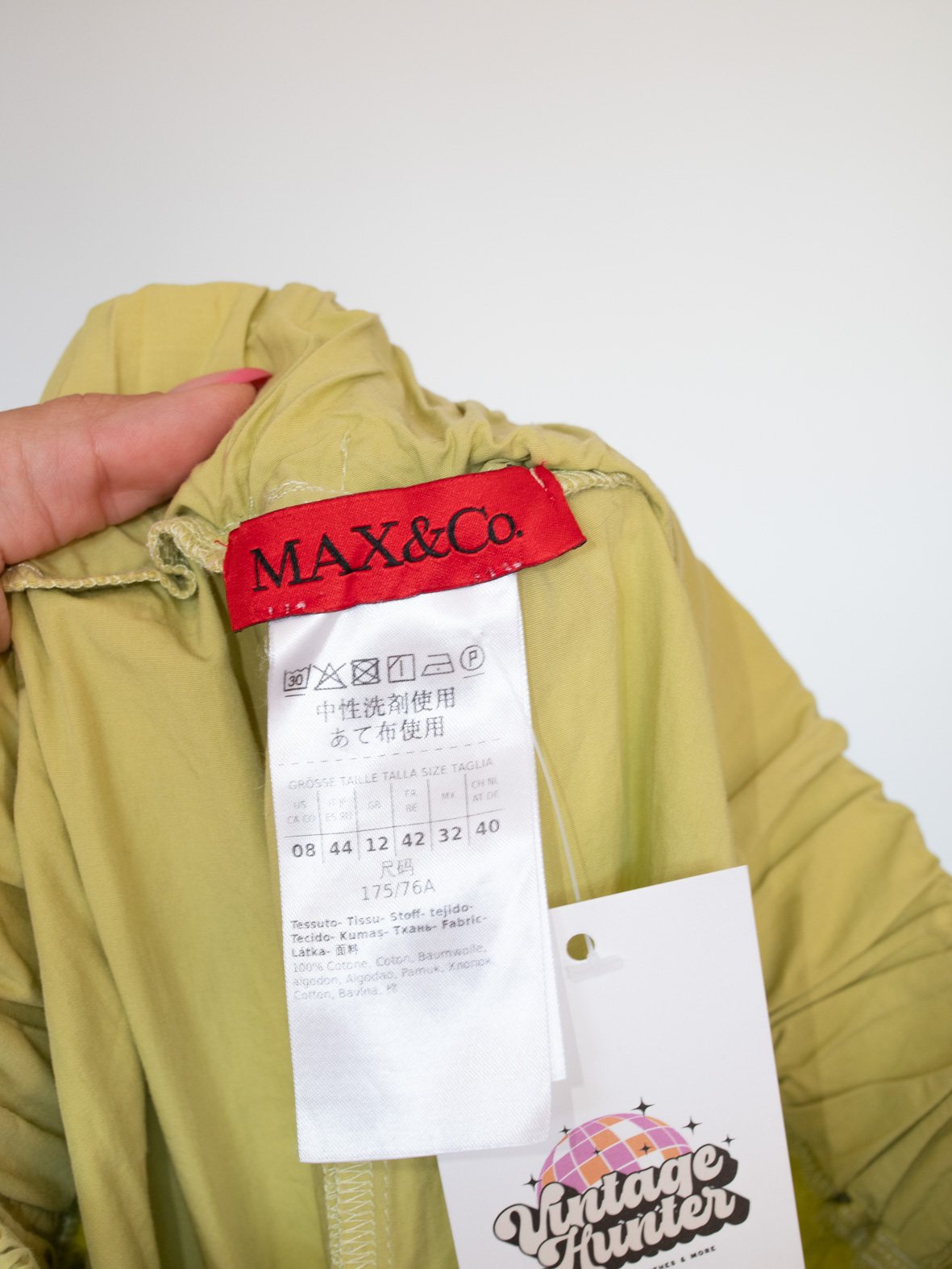 00s Max & Co. Lime Wide Leg Pants - M - Image 5