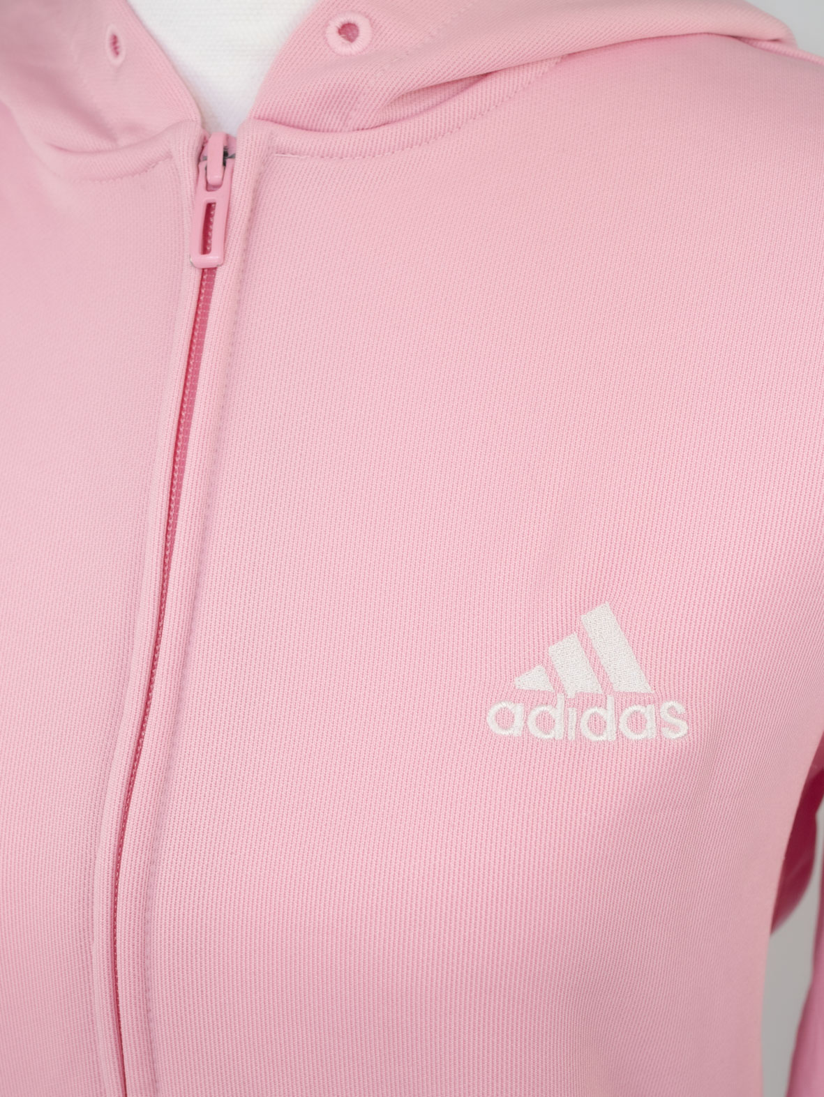 Adidas Soft Pink Zip Hoodie - S/M - Image 2