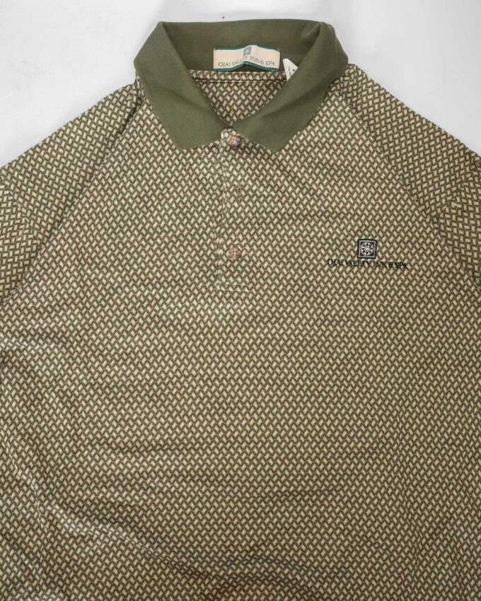 Patterned Polo Shirt - M