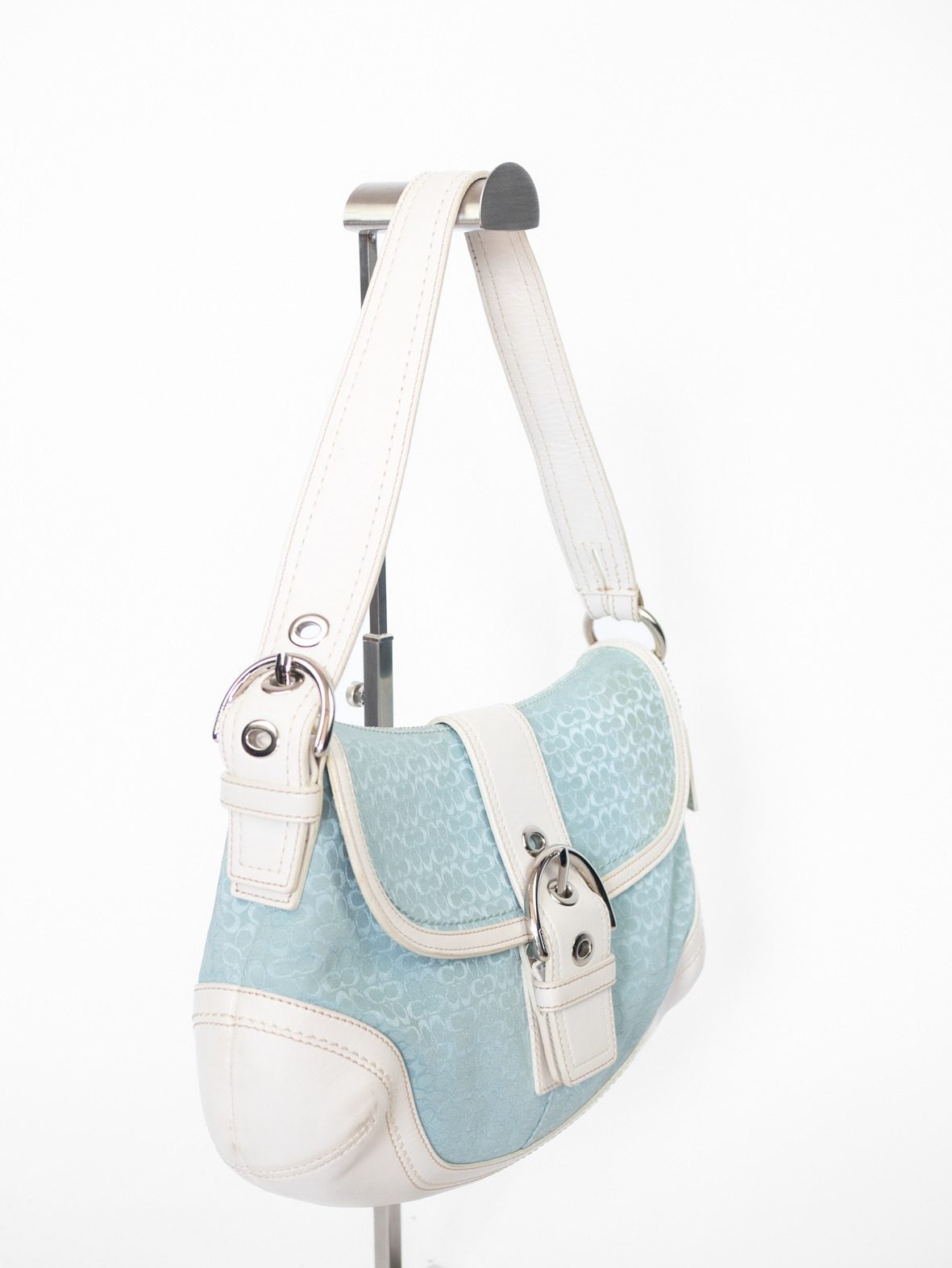 Vintage Coach Soho Pastel Blue Bag – Extremely Rare - Image 8