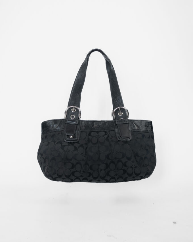 Vintage Coach Black Monogram Bag