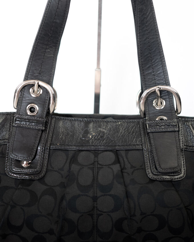 Vintage Coach Black Monogram Bag