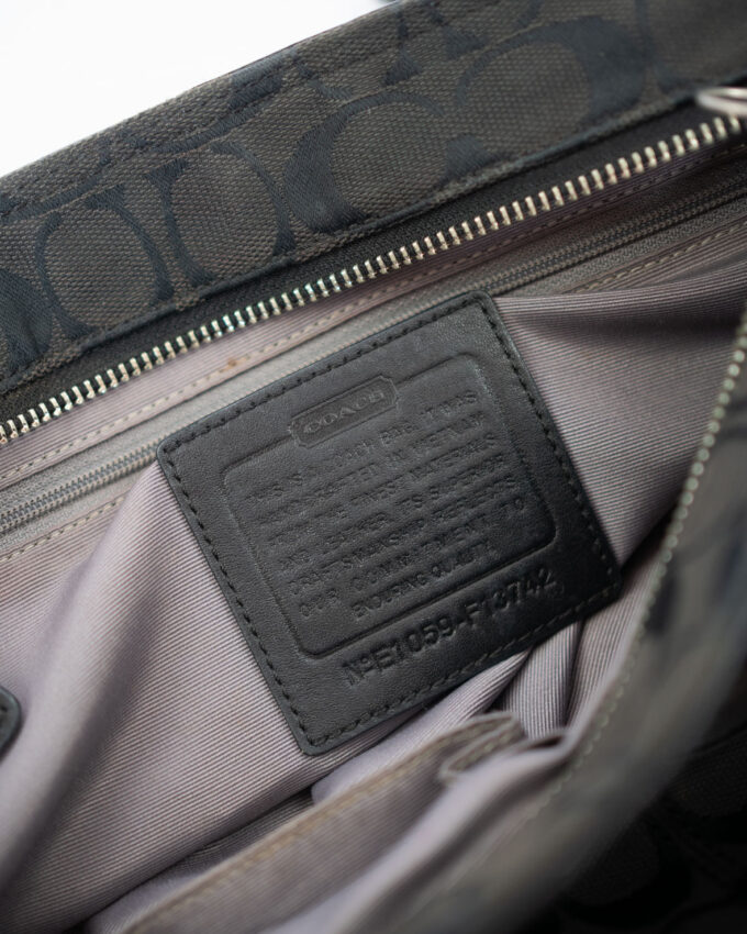 Vintage Coach Black Monogram Bag