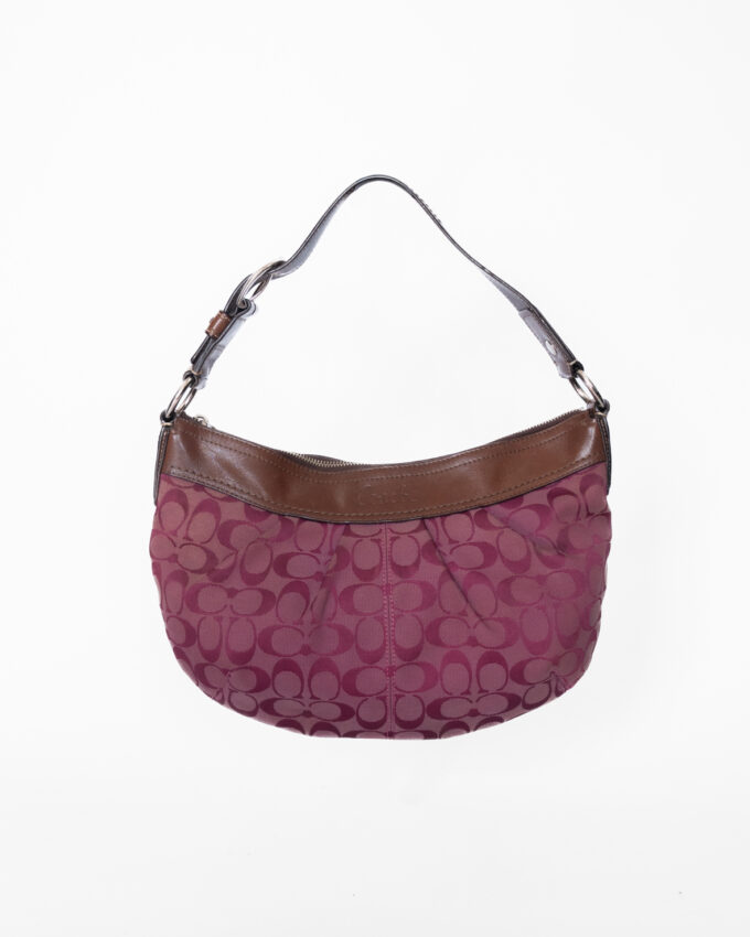 Vintage Coach Aubergine Monogram Hobo Bag