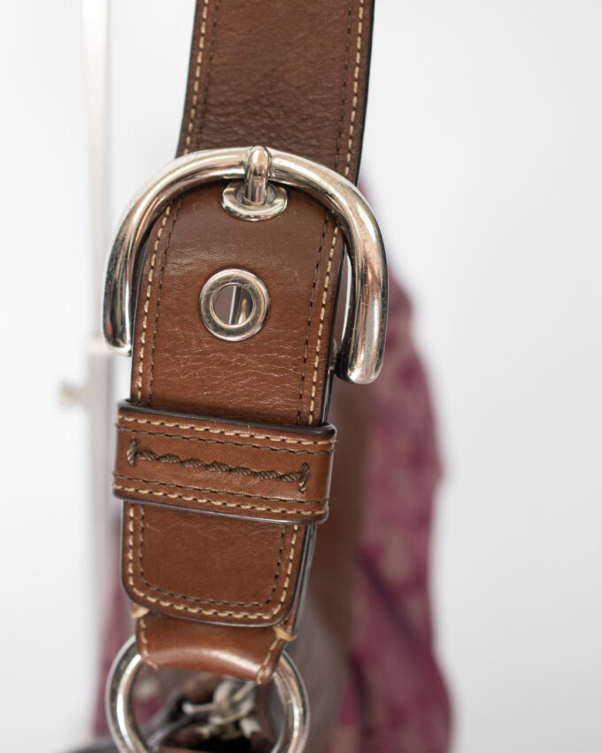 Vintage Coach Aubergine Monogram Hobo Bag