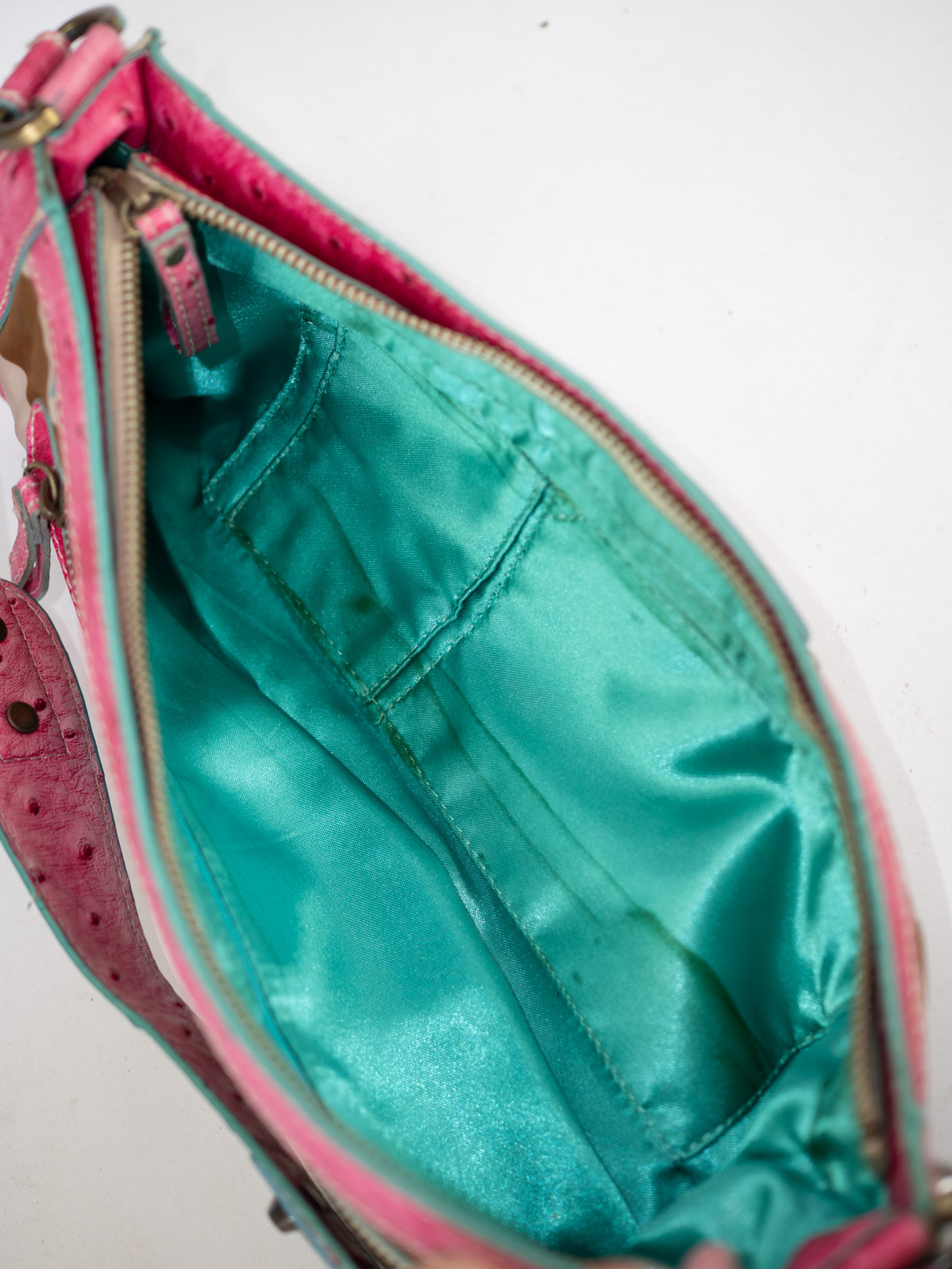 Pink Turquoise Guess Y2K Pink Baguette Bag - Image 7