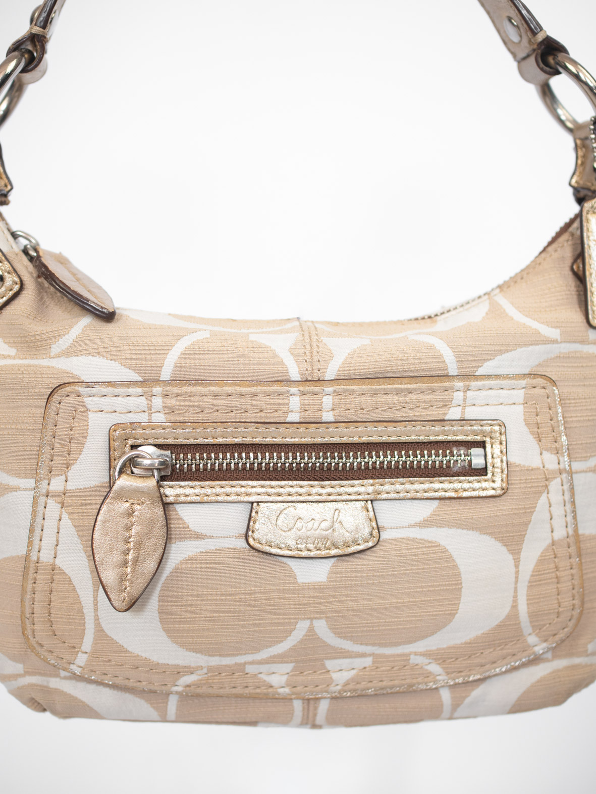 Rare Vintage Coach Cream Mini Shoulder Bag - Image 3