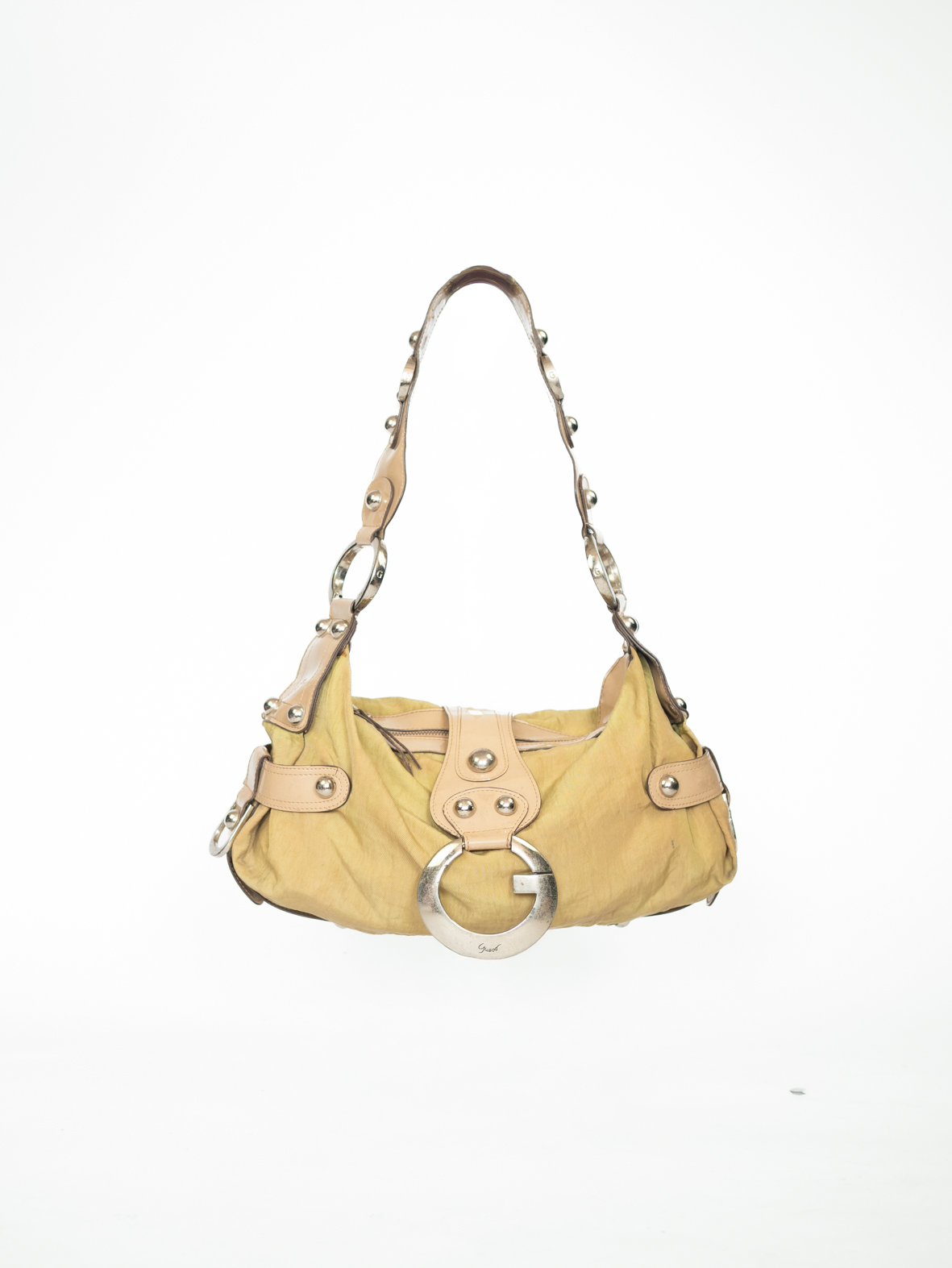 Vintage Guess Mustard G Logo Shoulder Bag
