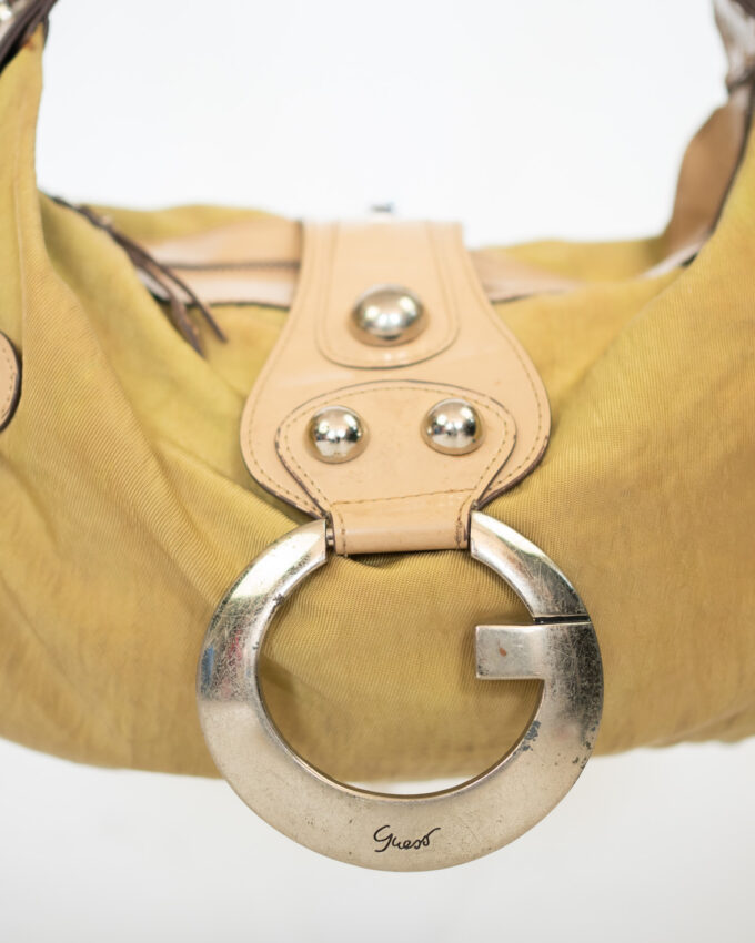 Vintage Guess Mustard G Logo Shoulder Bag