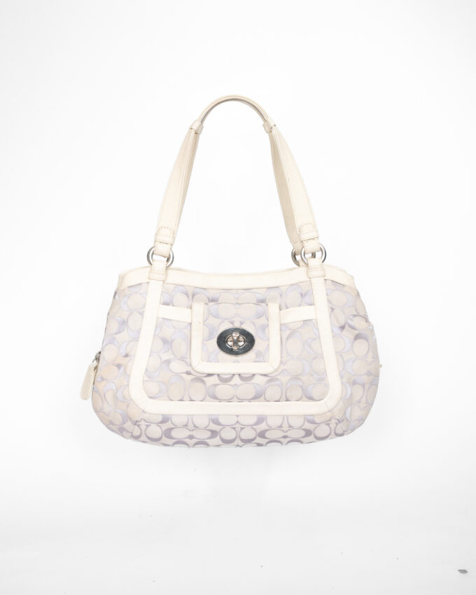 Vintage Coach Soft Lilac Signature Shoulder Bag