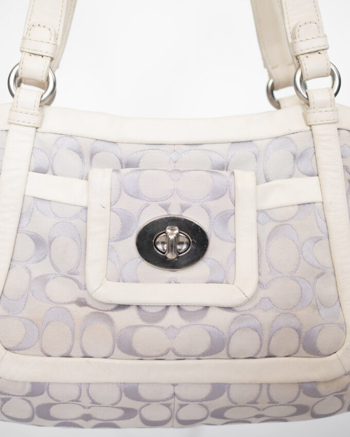 Vintage Coach Soft Lilac Signature Shoulder Bag
