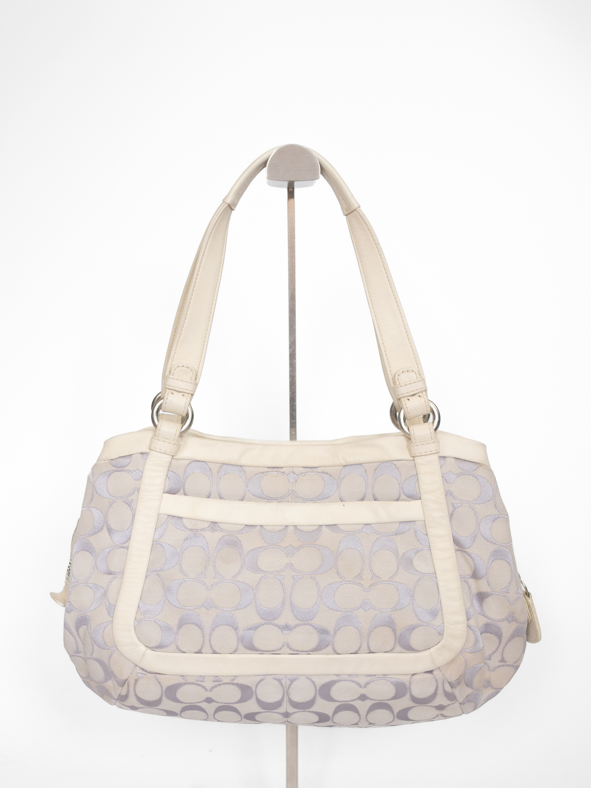 Vintage Coach Soft Lilac Signature Shoulder Bag - Image 4