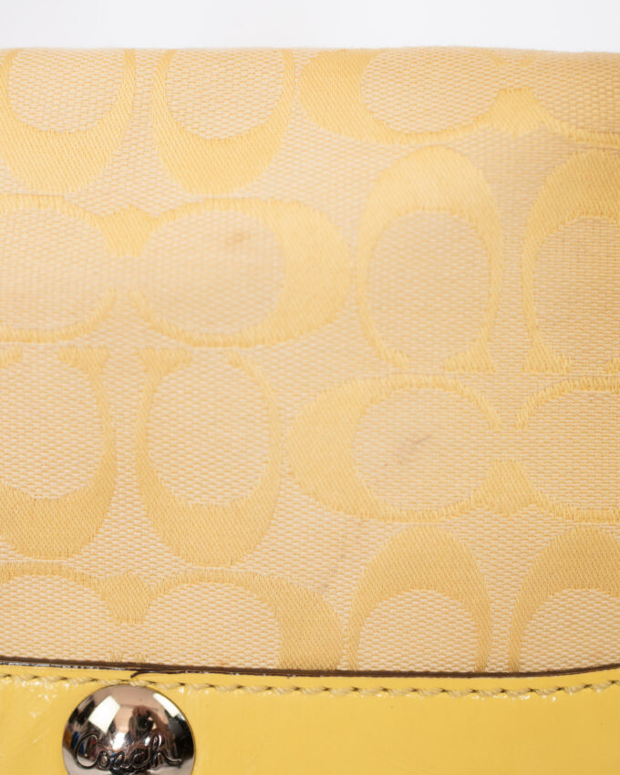 Rare Vintage Coach Soft Yellow Signature Shoulder Bag