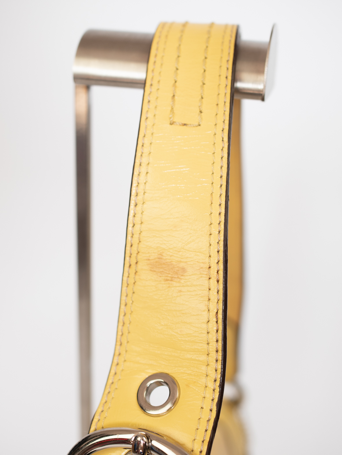 Rare Vintage Coach Soft Yellow Signature Shoulder Bag - Image 7