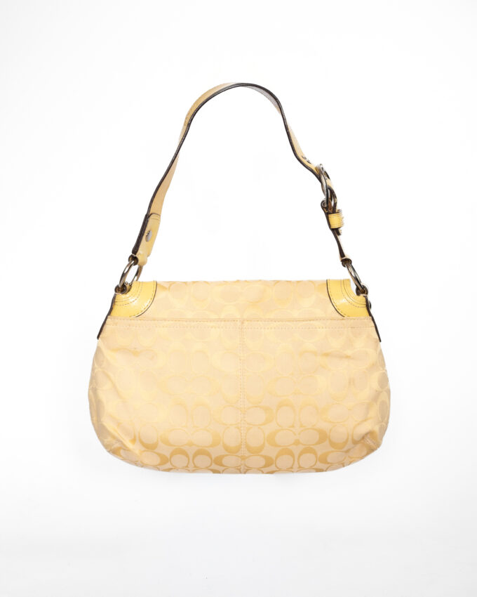 Rare Vintage Coach Soft Yellow Signature Shoulder Bag